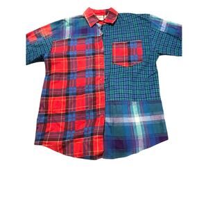 🌈 VINTAGE 90s/Y2K PENNYLANE PATCHWORK FLANNEL 🌈